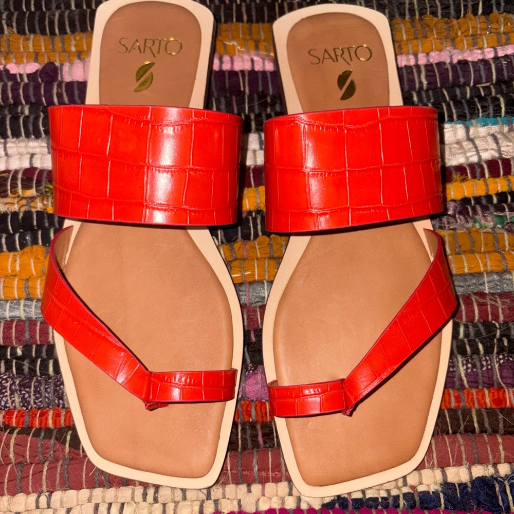 Sarto Franco Ediana Coral Crocodile Sandal